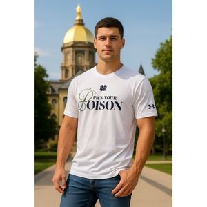 Under Armour University of Notre Dame UND Football Pick Your Poison‎ T-Shirt M